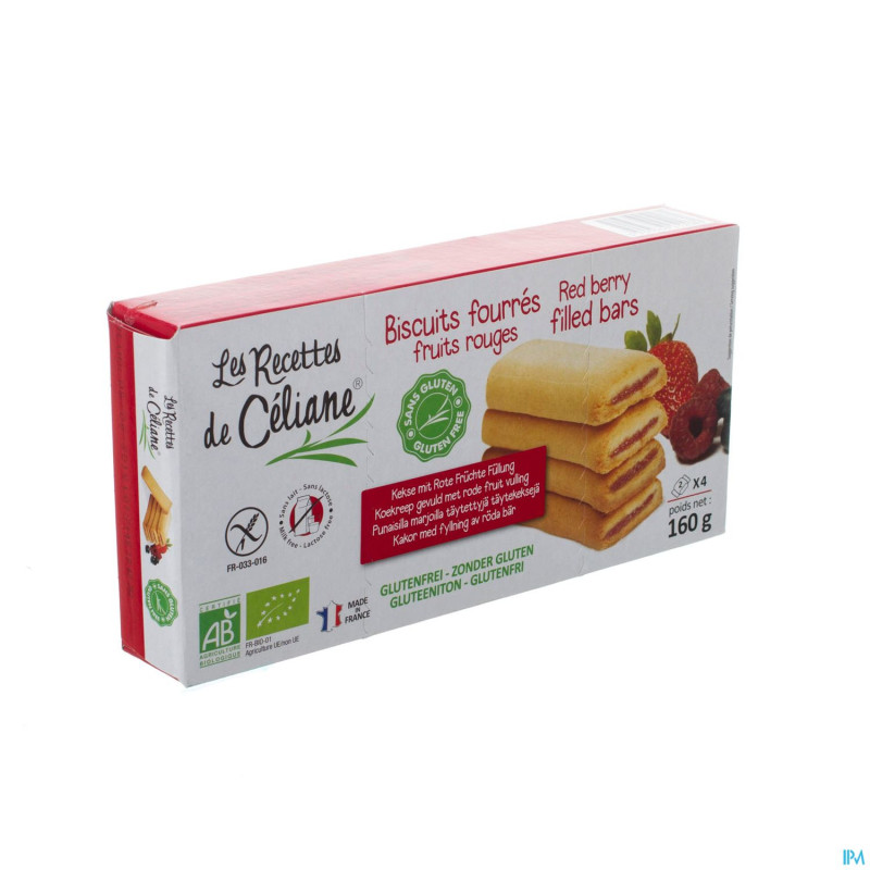 Celiane biscuit fourr.fruit r.bio160g 4587 revogan