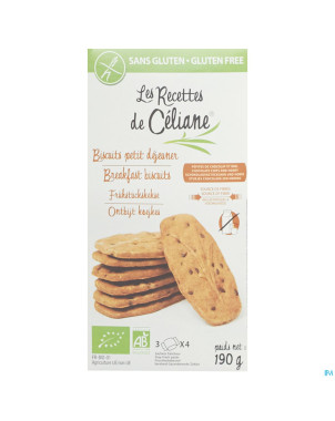 Celiane biscuit petit dejeuner bio    190g 4588