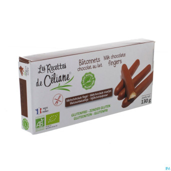 Celiane batonnet choco lait bio  130g 4589 revogan