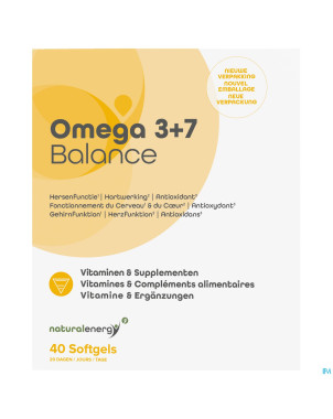 Natural energy omega 3+7 balance  caps 40