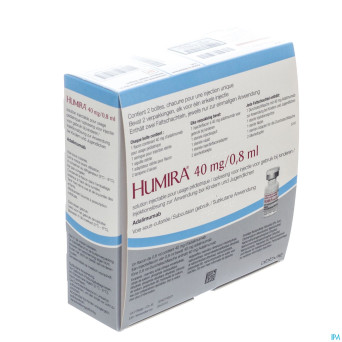 Humira pediatrique sol inj 2 fl ser 40mg/0,8ml