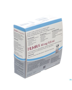 Humira pediatrique sol inj 2 fl ser 40mg/0,8ml