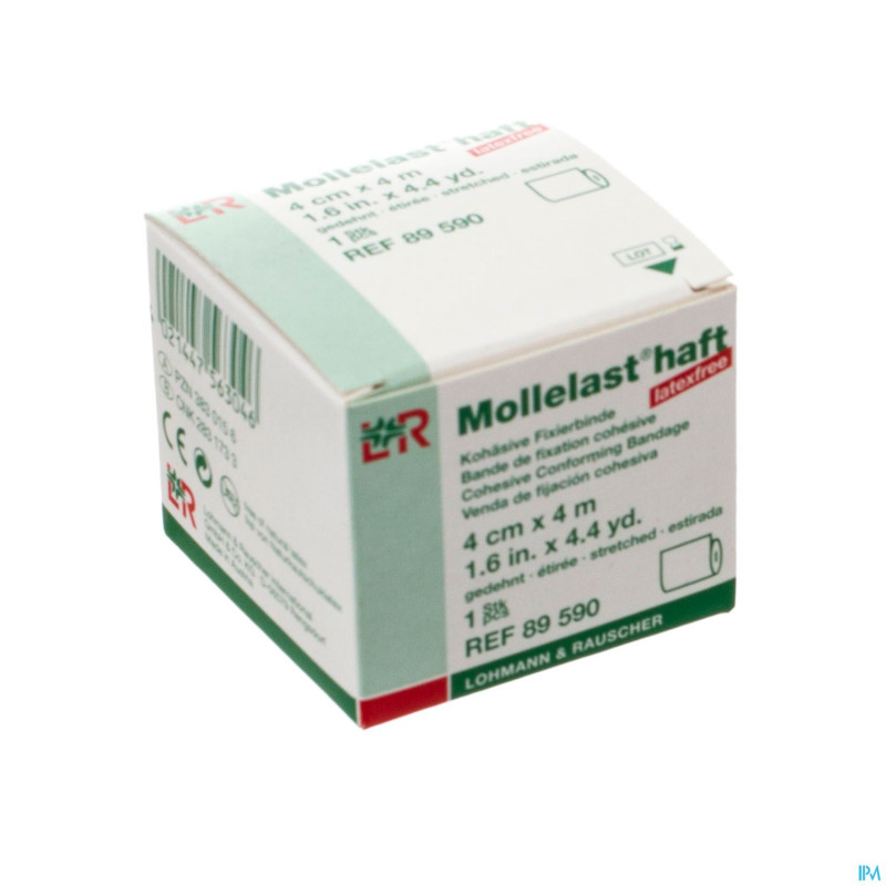 Mollelast haft bande adh latex free  4cmx 4m 89590