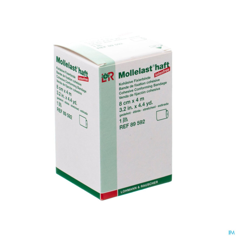 Mollelast haft bande adh latex free  8cmx 4m 89592
