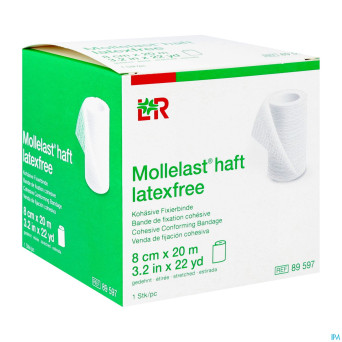 Mollelast haft bande adh latex free  8cmx20m 89597