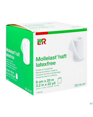 Mollelast haft bande adh latex free  8cmx20m 89597