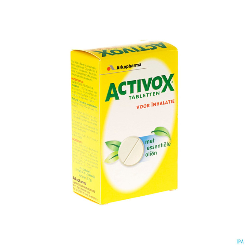 Activox comprimes pour inhalation tube 2x10