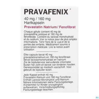 Pravafenix 40mg/160mg caps 30