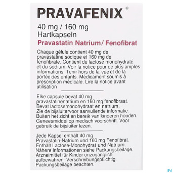 Pravafenix 40mg/160mg caps 30