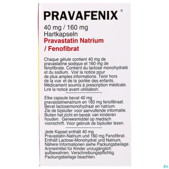 Pravafenix 40mg/160mg caps 90