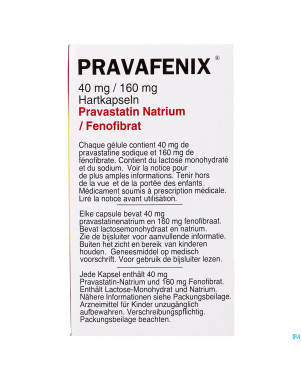 Pravafenix 40mg/160mg caps 90