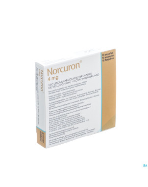 Norcuron 4 mg poudre sol inj amp 10