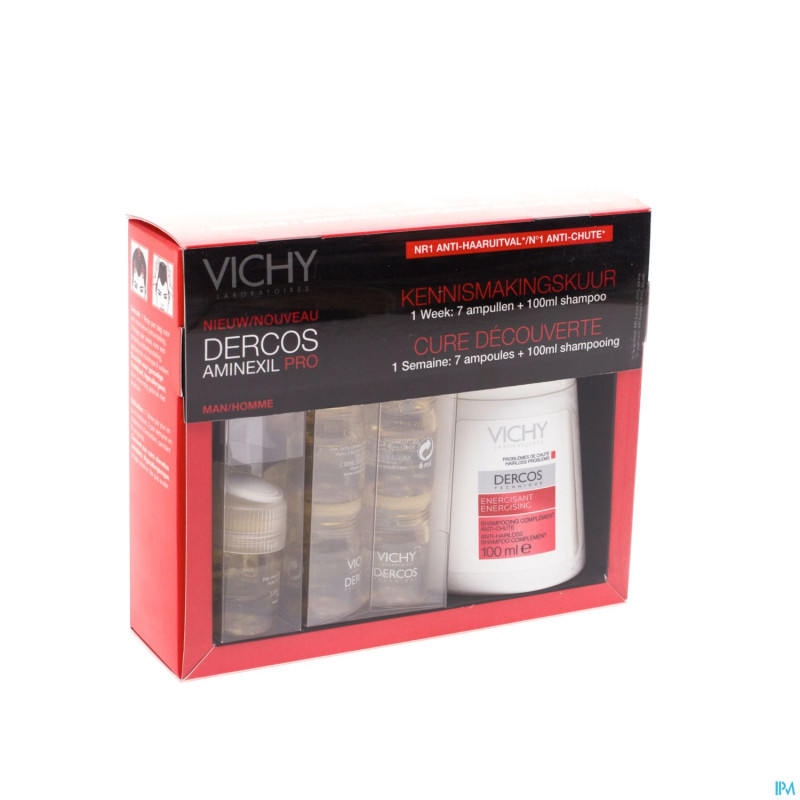 Vichy dercos aminexil pro kit discovery homme