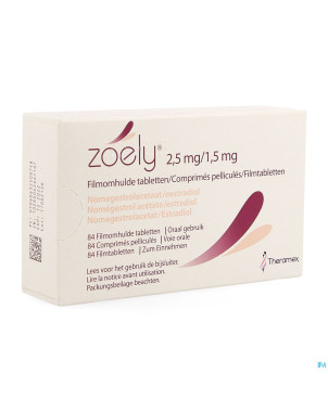 Zoely 2,5 mg/1,5 mg comp pell  84