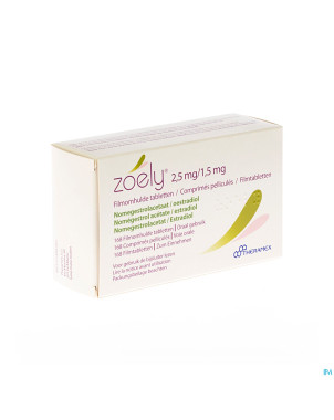 Zoely 2,5 mg/1,5 mg comp pell  84