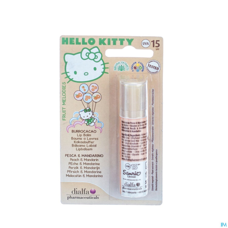 Hello kitty baume levres peche-mandarine