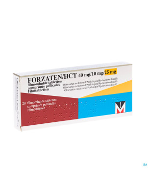 Forzaten/hct 40 mg/10 mg/25 mg comp pell 28