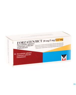 Forzaten/hct 20 mg/ 5 mg/12,5 mg comp pell 98