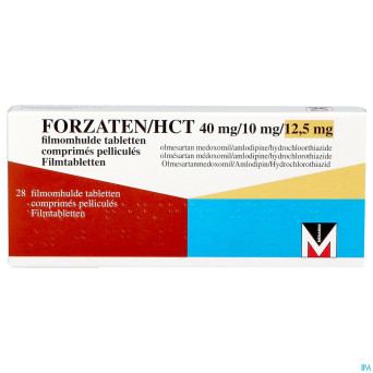 Forzaten/hct 40 mg/10 mg/12,5 mg comp pell 28