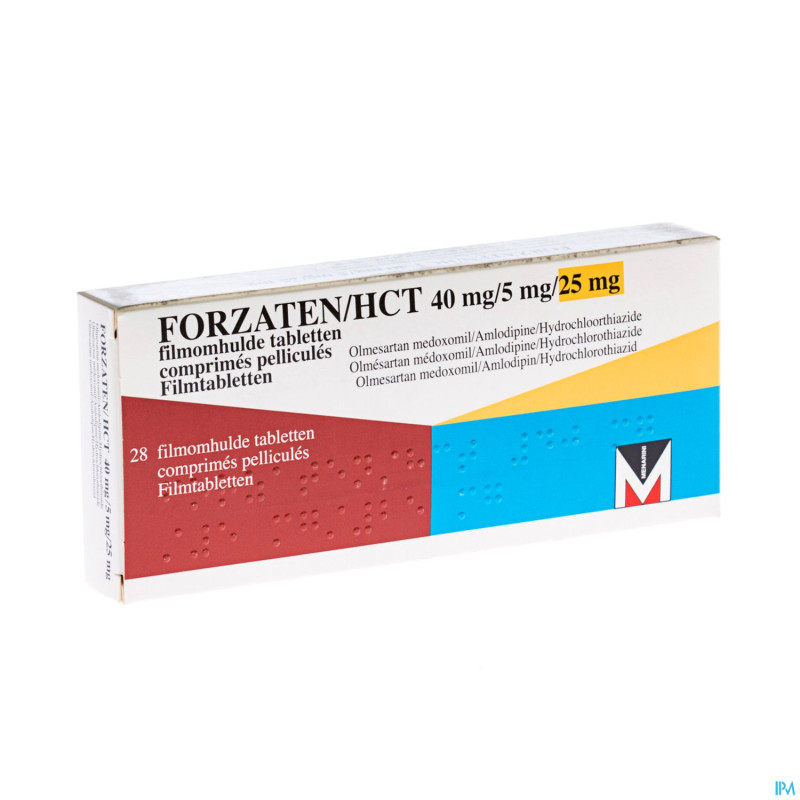 Forzaten/hct 40 mg/ 5 mg/25 mg comp pell 28