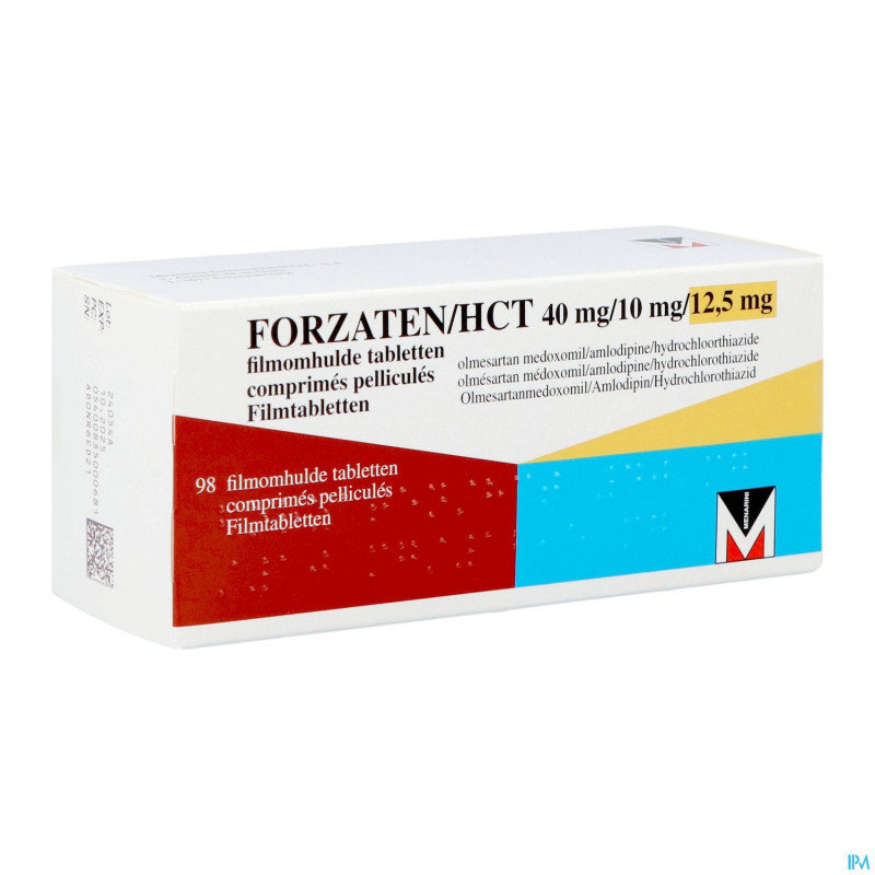 Forzaten/hct 40 mg/10 mg/12,5 mg comp pell 98