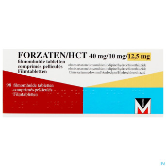 Forzaten/hct 40 mg/10 mg/12,5 mg comp pell 98