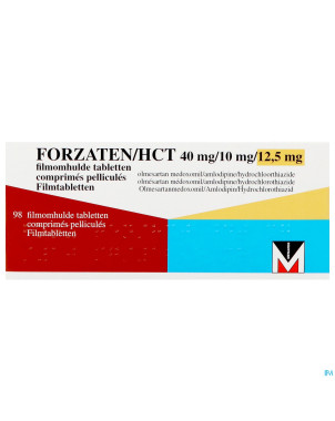 Forzaten/hct 40 mg/10 mg/12,5 mg comp pell 98