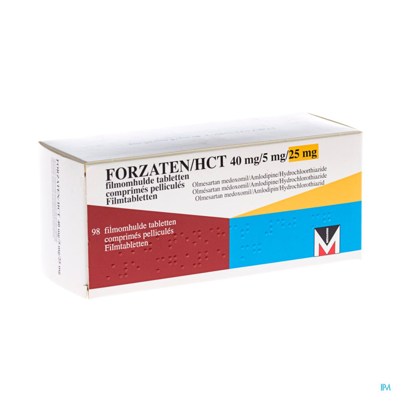 Forzaten/hct 40 mg/ 5 mg/25 mg comp pell 98