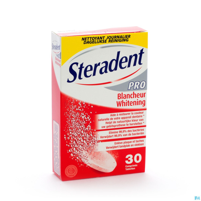 Steradent blancheur pro    comp 30 nf