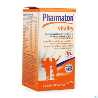 Pharmaton vitality capsules nf caps  30