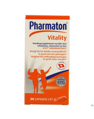 Pharmaton vitality capsules nf caps  30