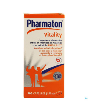 Pharmaton vitality capsules nf caps 100