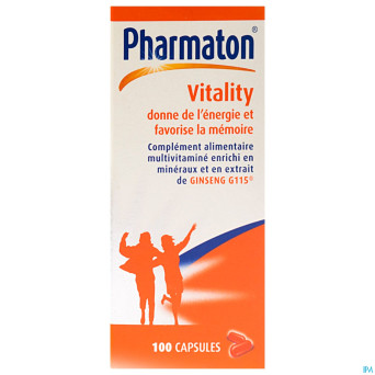 Pharmaton vitality capsules nf caps 100
