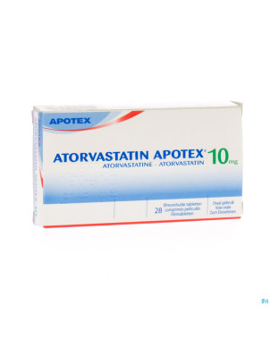 Atorvastatin apotex 10 mg comp pell 28 x 10 mg