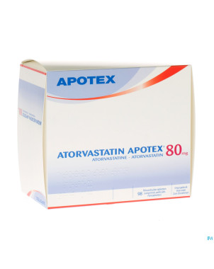 Atorvastatin apotex 80 mg comp pell 98 x 80 mg