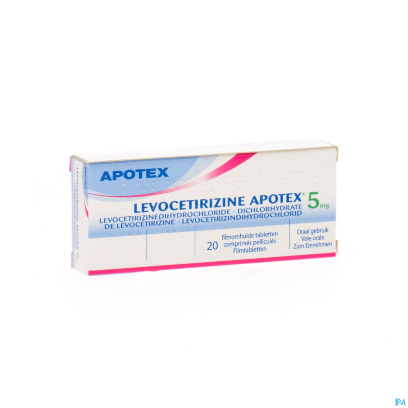 Levocetirizine apotex comp enrob  20 x  5 mg