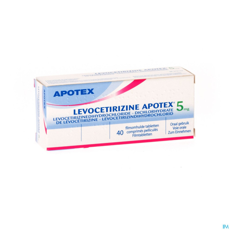 Levocetirizine apotex comp enrob  40 x  5 mg