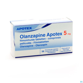 Olanzapine apotex  5 mg comp pell 56x 5mg
