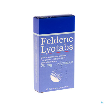 Feldene lyotabs impexeco comp 30 x 20 mg pip