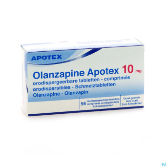 Olanzapine apotex 10 mg comp orodisp 56x 10mg