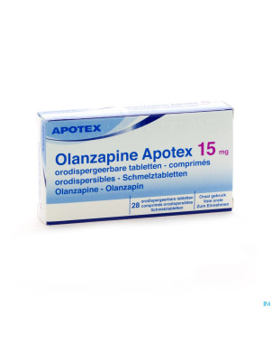 Olanzapine apotex 15 mg comp orodisp 28x 15mg