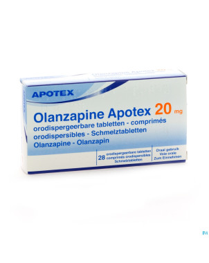 Olanzapine apotex 20 mg comp orodisp 28x 20mg