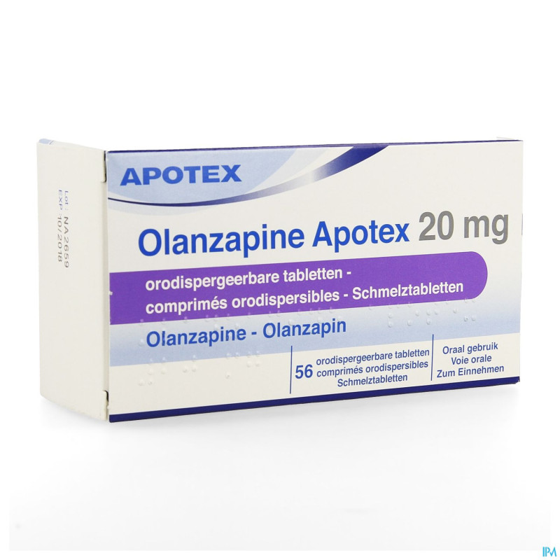 Olanzapine apotex 20 mg comp orodisp 56x 20mg