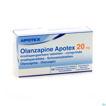 Olanzapine apotex 20 mg comp orodisp 56x 20mg