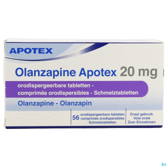 Olanzapine apotex 20 mg comp orodisp 56x 20mg