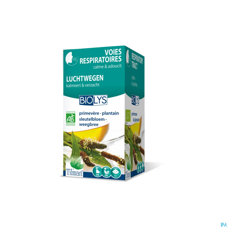 Biolys primevere-plantain    tea-bags 20