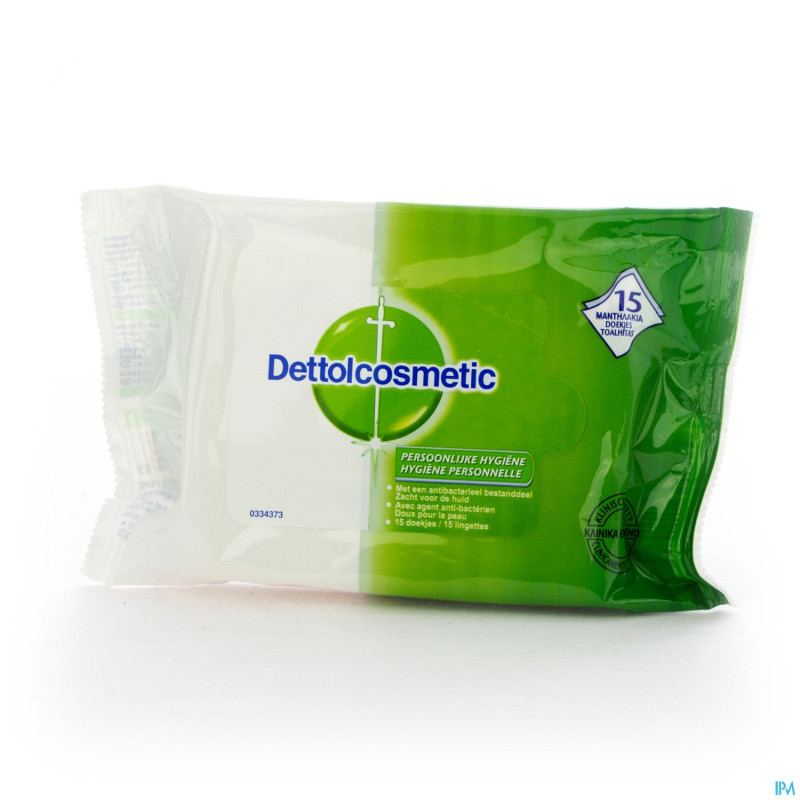 Dettolcosmetic lingettes hygieniques 1x15