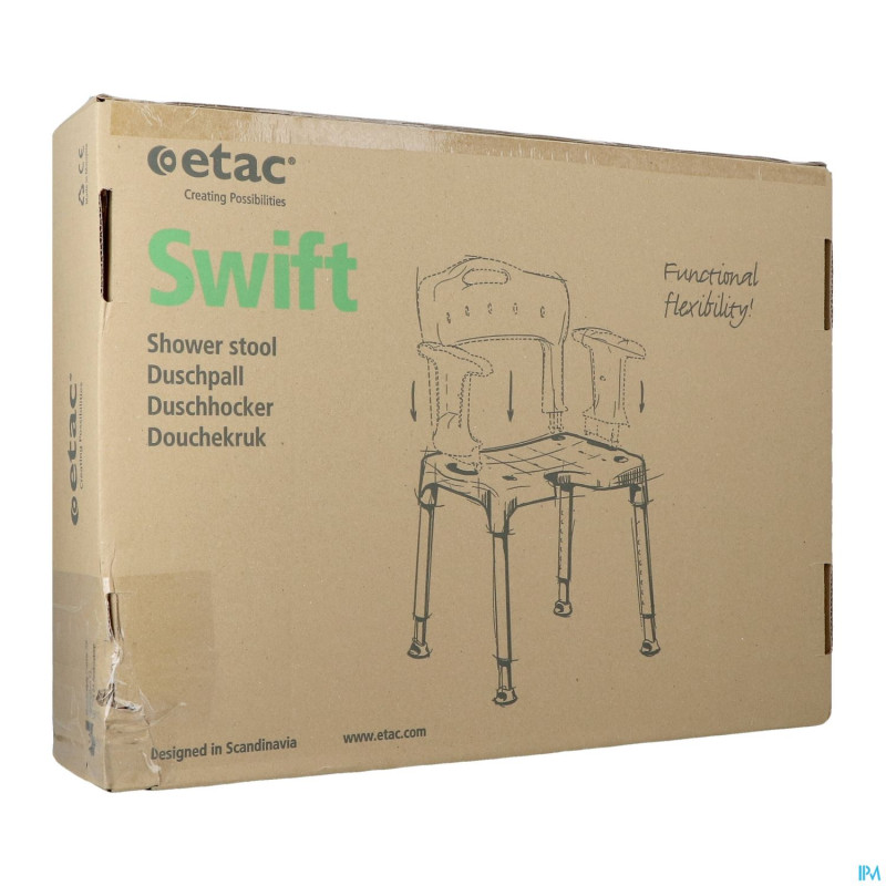 Swift tabouret douche gris    able2