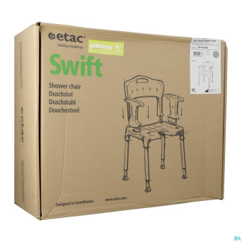 Swift siege de douche + accoud.-dossier gris able2