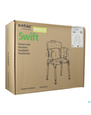 Swift siege de douche + accoud.-dossier gris able2